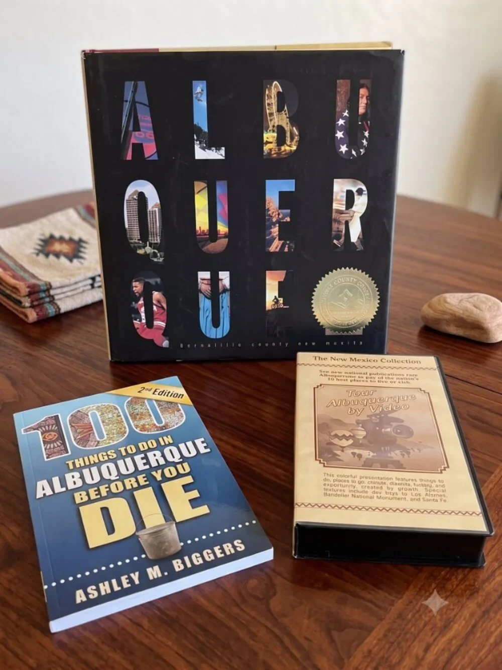 Albuquerque NM Bundle: 2 Books & VHS Tape Tour New Mexico Souvenir Set